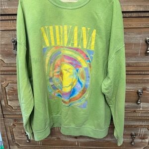 Urban Outfitters NIRVANA Green Women's Sweater